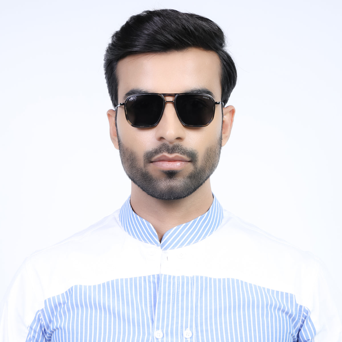 Eyejack Aura Demi Brown & Grey Wayfarer Polarized Sunglasses for Men & Women (2507PCL1528)