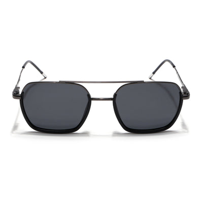 Eyejack Aura Black & Grey Wayfarer Polarized Sunglasses for Men & Women (2508PCL1529)