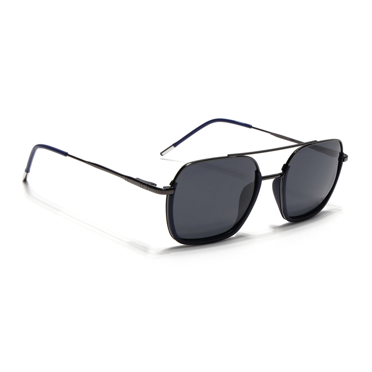 Eyejack Aura Navy Blue & Grey Wayfarer Polarized Sunglasses for Men & Women (2508PCL1530)