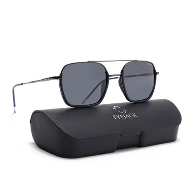 Eyejack Aura Navy Blue & Grey Wayfarer Polarized Sunglasses for Men & Women (2508PCL1530)