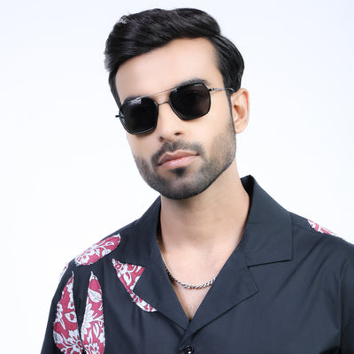 Eyejack Aura Green & Grey Wayfarer Polarized Sunglasses for Men & Women (2508PCL1534)