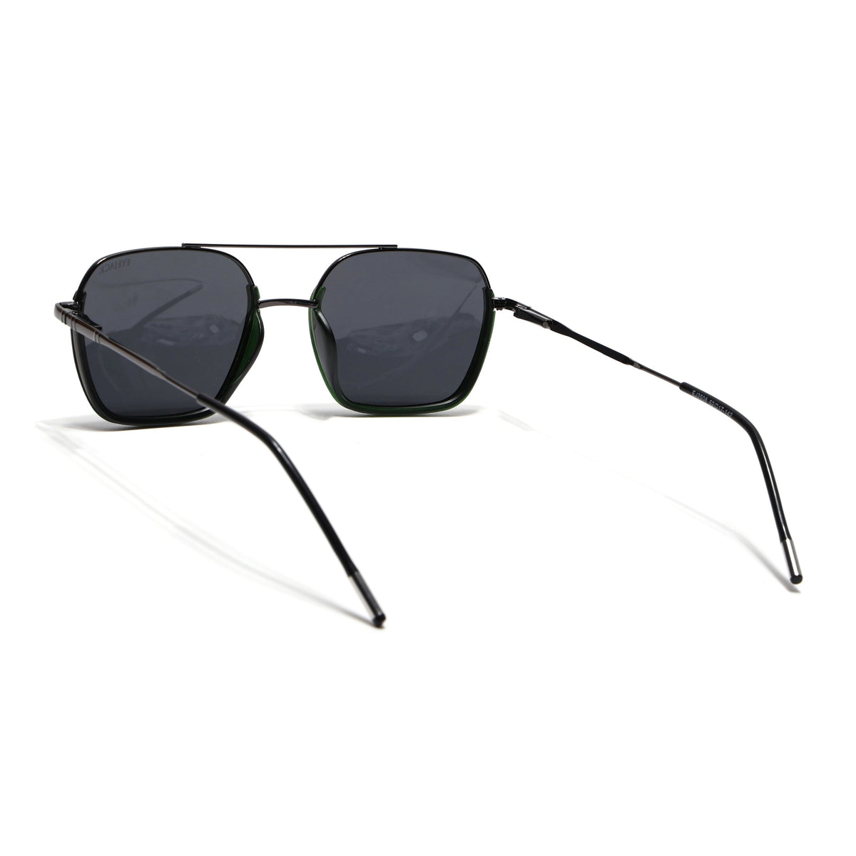 Eyejack Aura Green & Grey Wayfarer Polarized Sunglasses for Men & Women (2508PCL1534)