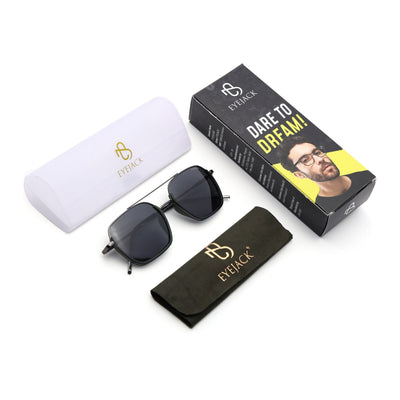 Eyejack Aura Green & Grey Wayfarer Polarized Sunglasses for Men & Women (2508PCL1534)