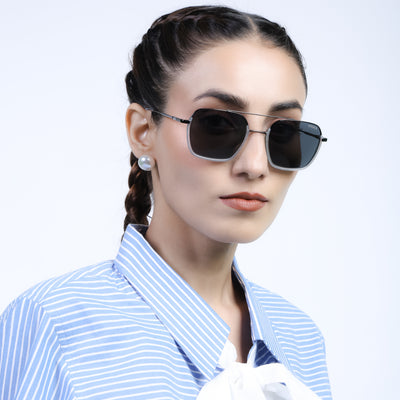 Eyejack Aura Transparent & Grey Wayfarer Polarized Sunglasses for Men & Women (2508PCL1535)