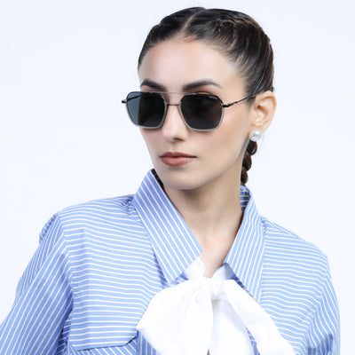 Eyejack Aura Light Green & Grey Wayfarer Polarized Sunglasses for Men & Women (2508PCL1536)