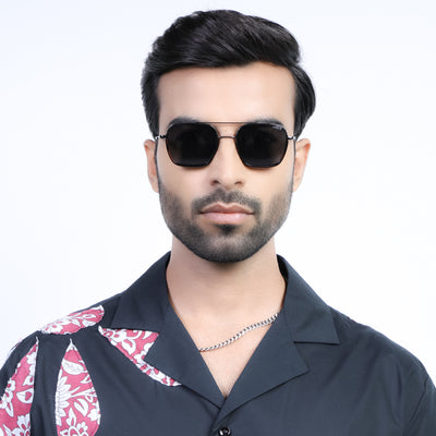 Eyejack Aura Demi Brown & Grey Wayfarer Polarized Sunglasses for Men & Women (2508PCL1537)