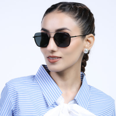 Eyejack Aura Demi Brown & Grey Wayfarer Polarized Sunglasses for Men & Women (2508PCL1537)