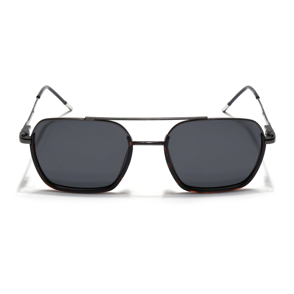 Eyejack Aura Demi Brown & Grey Wayfarer Polarized Sunglasses for Men & Women (2508PCL1537)