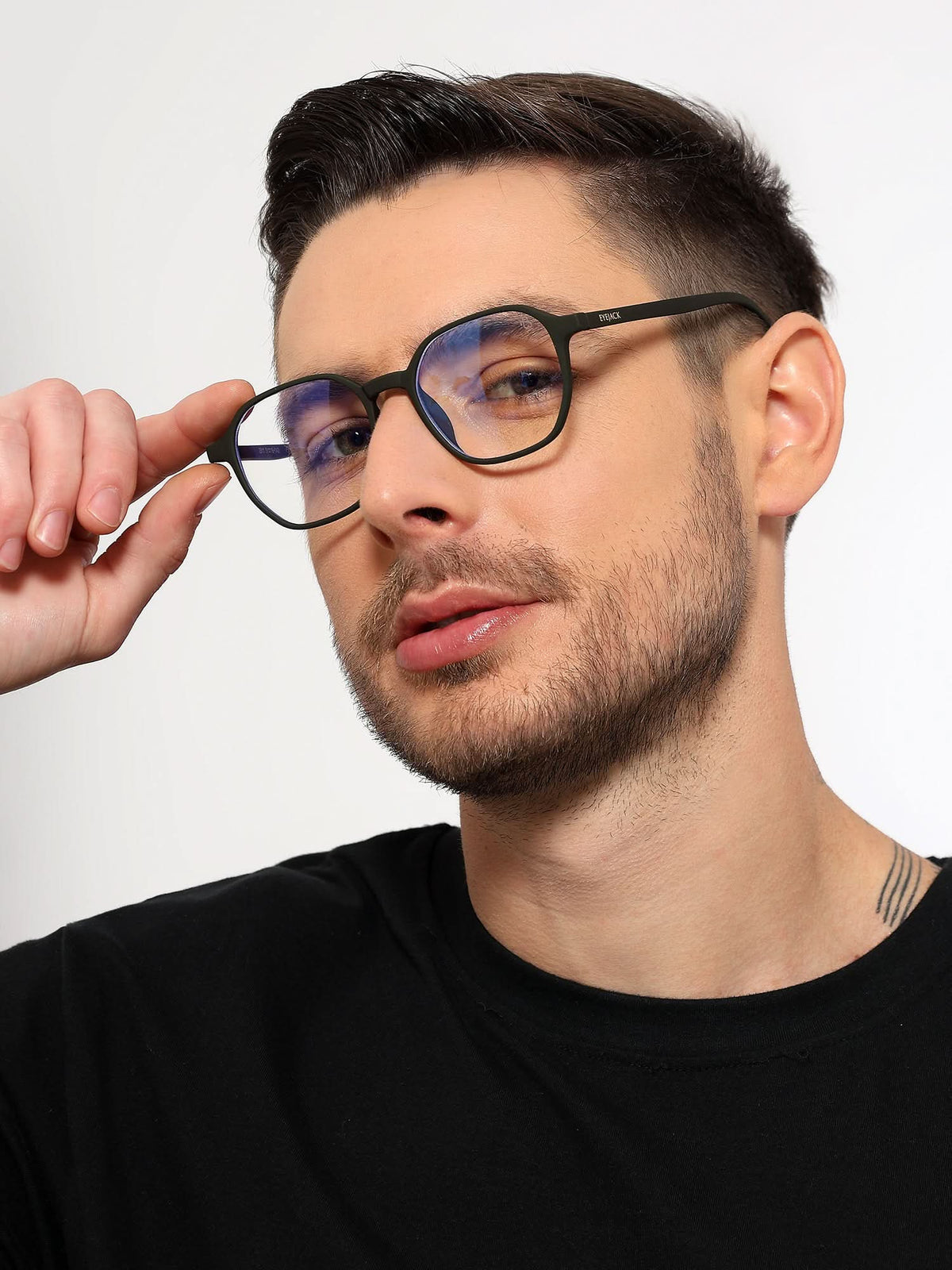 Eyejack NEO Olive Wayfarer Eyeglasses for Men & Women (2511CL1157-C2)