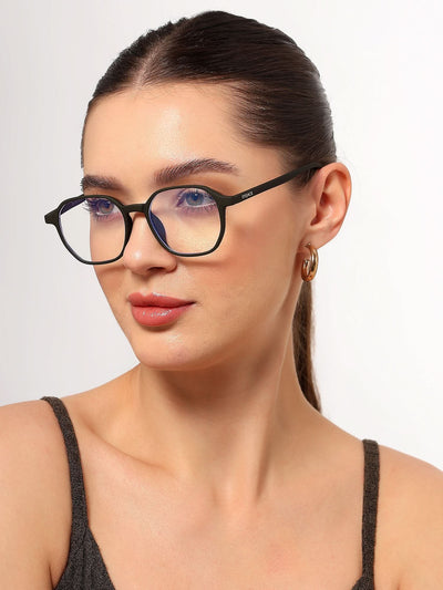 Eyejack NEO Olive Wayfarer Eyeglasses for Men & Women (2511CL1157-C2)