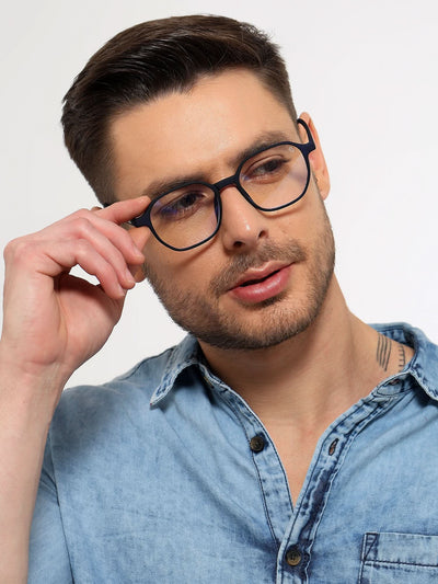 Eyejack NEO Navy Blue Wayfarer Eyeglasses for Men & Women (2511CL1158-C3)