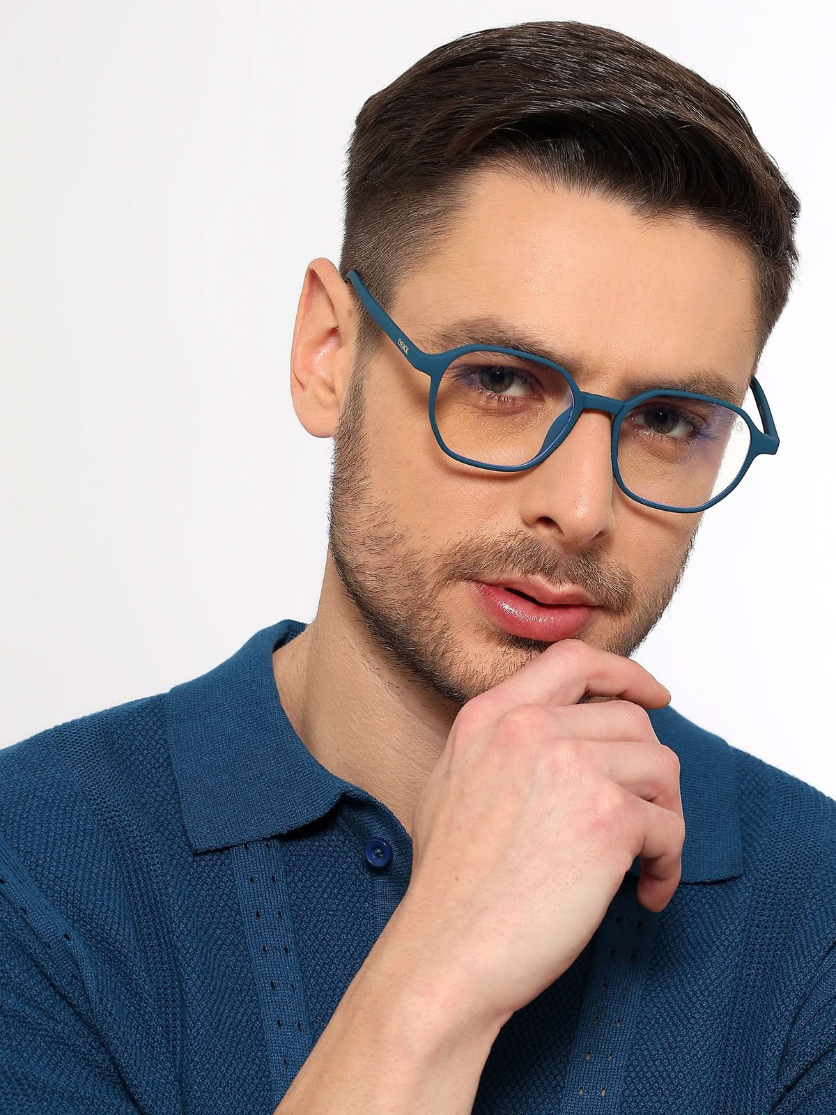 Eyejack NEO Blue Wayfarer Eyeglasses for Men & Women (2511CL1159-C4)