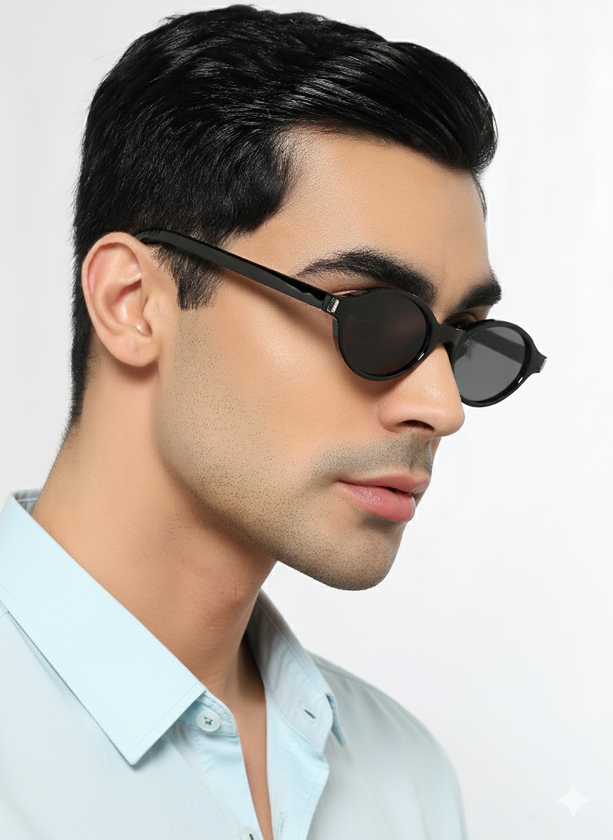 Bloom - Black Oval Sunglasses for Women (2537CL2185)