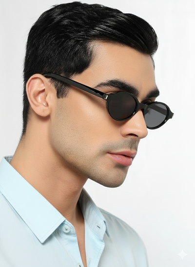 Bloom - Black Oval Sunglasses for Women (2537CL2185)