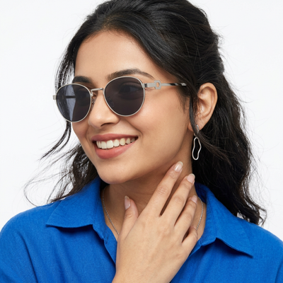 BEND I UV Protected & Polarized Silver Oval Sunglasses (2613CL2567)