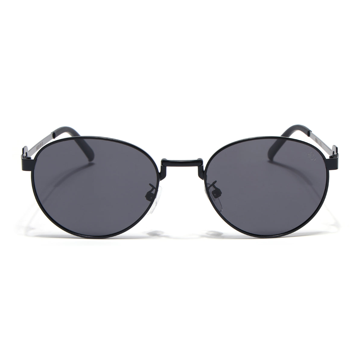 Eyejack Black Oval Sunglasses for Men & Women (2613CL2566)