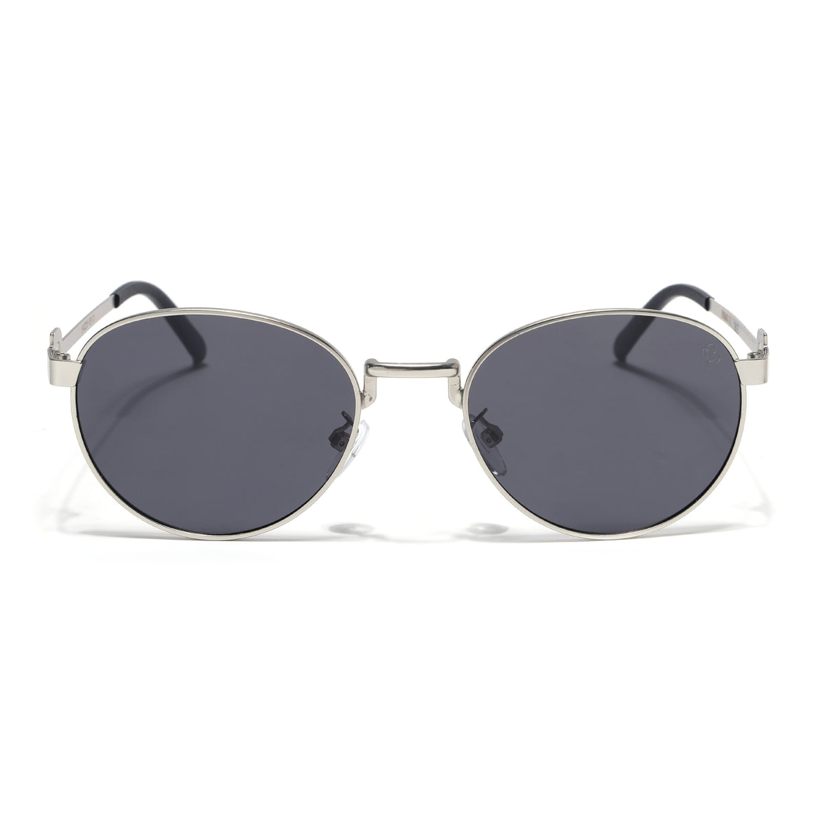Eyejack Silver Oval Sunglasses for Men & Women (2613CL2567)