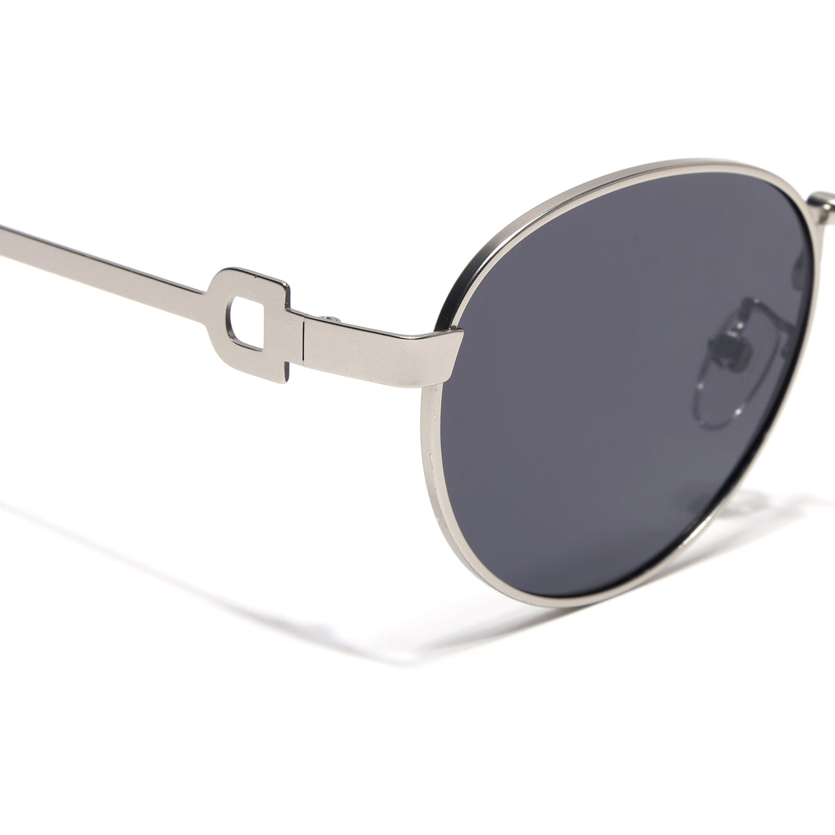 Eyejack Silver Oval Sunglasses for Men & Women (2613CL2567)