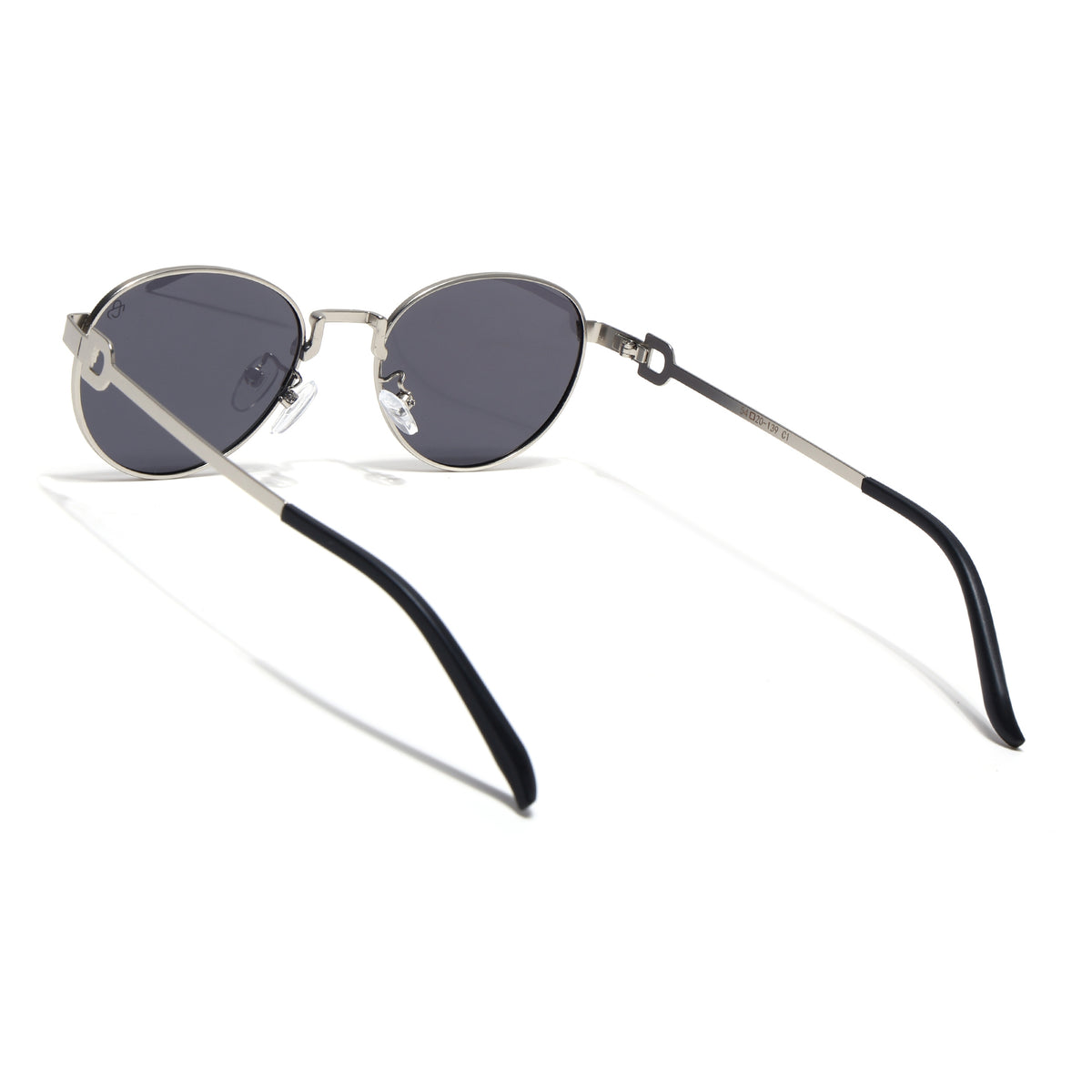 Eyejack Silver Oval Sunglasses for Men & Women (2613CL2567)