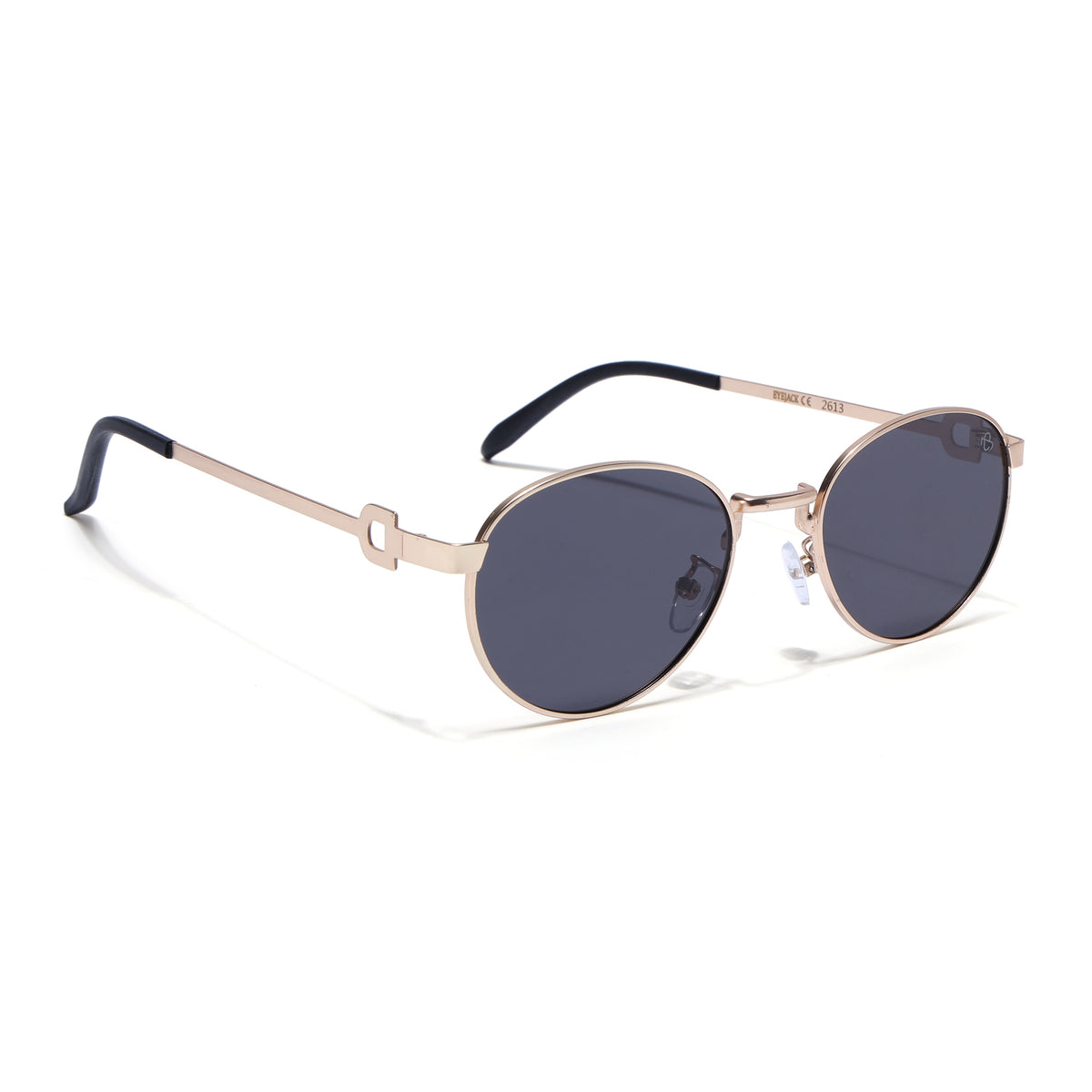 Eyejack Golden Oval Sunglasses for Men & Women (2613CL2568)
