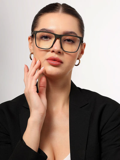 Eyejack NEO Olive Wayfarer Eyeglasses for Men & Women (28023CL1164-C2)