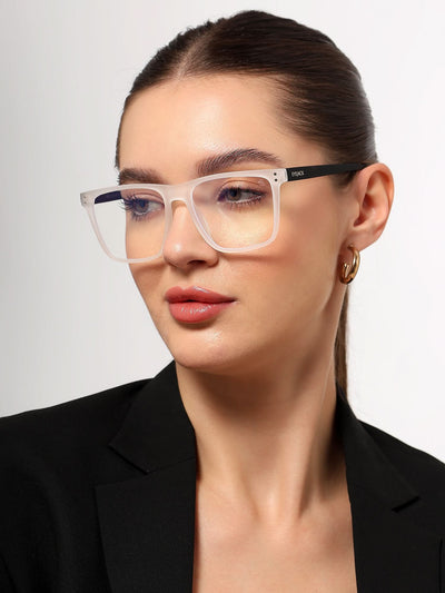 Eyejack NEO Transparent Wayfarer Eyeglasses for Men & Women (28023CL1168-C6)