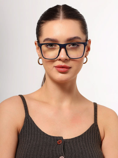 Eyejack NEO Navy Blue Wayfarer Eyeglasses for Men & Women (28023CL1165-C3)