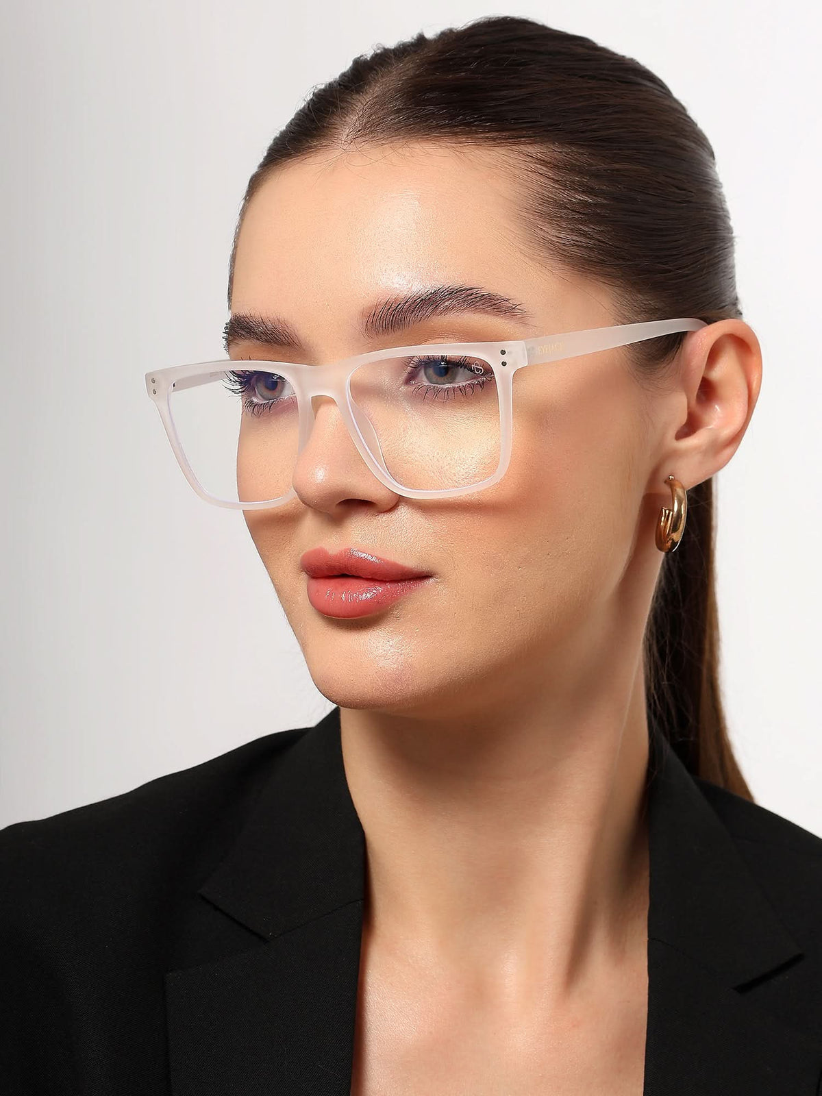 Eyejack NEO Transparent Wayfarer Eyeglasses for Men & Women (28023CL1169-C7)