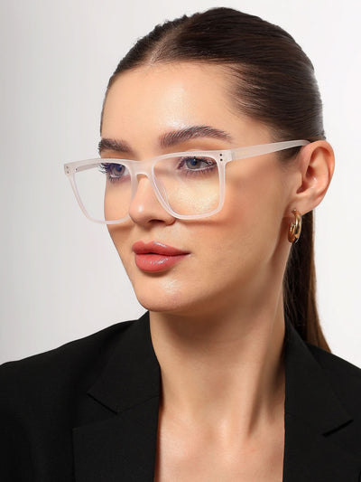 Eyejack NEO Transparent Wayfarer Eyeglasses for Men & Women (28023CL1169-C7)