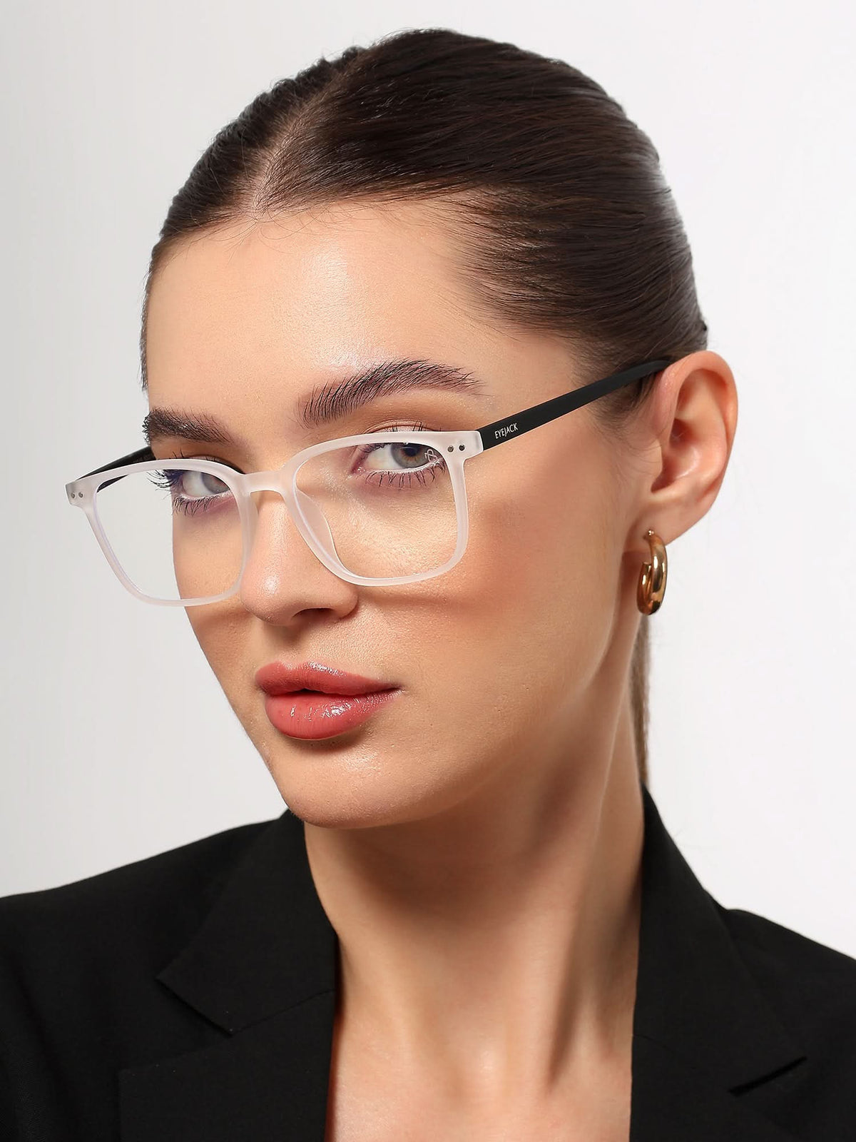 Eyejack NEO Transparent Wayfarer Eyeglasses for Men & Women (28049CL1175-C6)