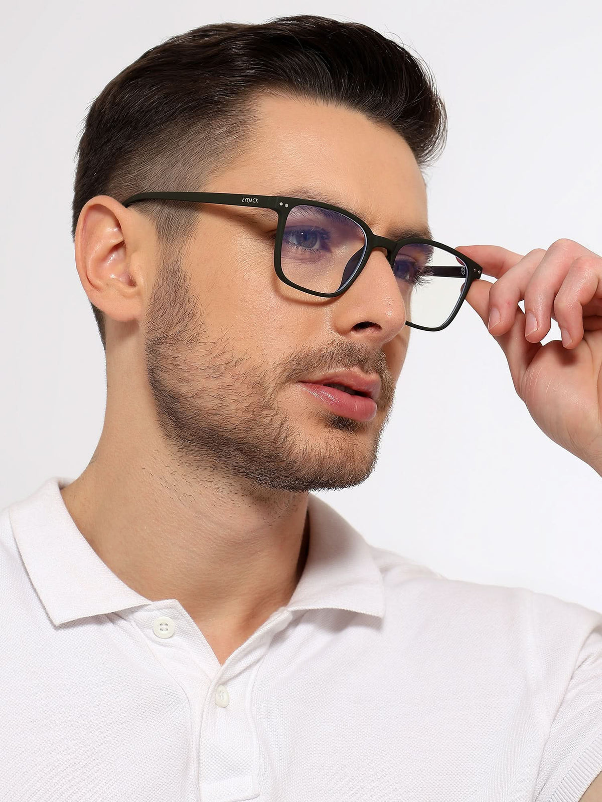 Eyejack NEO Olive Wayfarer Eyeglasses for Men & Women (28049CL1171-C2)