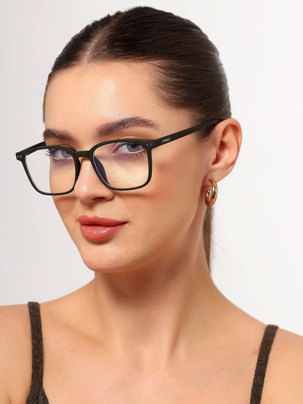 Eyejack NEO Olive Wayfarer Eyeglasses for Men & Women (28049CL1171-C2)