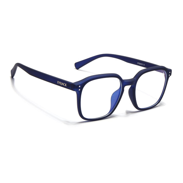 Le specsダークブルー キャットアイサングラス男女兼用 Eyejack NEO Navy Blue Square Eyeglasses for Men & Women