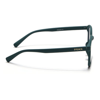 Eyejack NEO Green Square Eyeglasses for Men & Women (28068CL1181-C5)