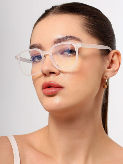 Eyejack NEO Transparent Square Eyeglasses for Men & Women (28068CL1183-C7)