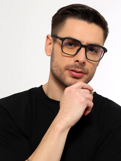 Eyejack NEO Black Square Eyeglasses for Men & Women (28068CL1177-C1)