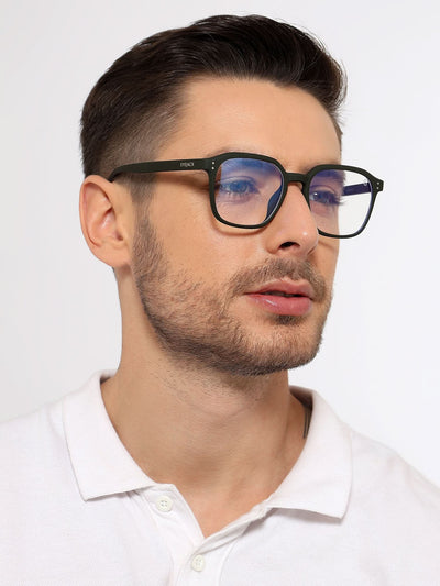 Eyejack NEO Olive Square Eyeglasses for Men & Women (28068CL1178-C2)