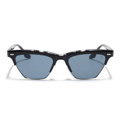 Eyejack Shine Black Half Rim Sunglasses for Women (2829CL1208)