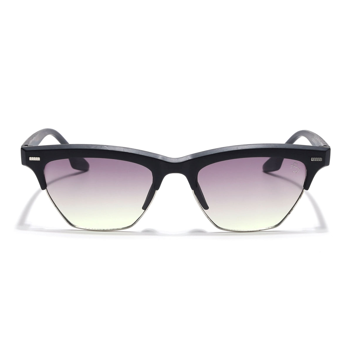 Eyejack Matt Black Half Rim Sunglasses for Women (2829CL1209)