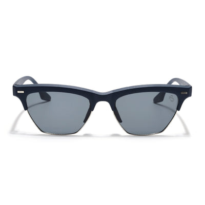 Eyejack Blue Half Rim Sunglasses for Women (2829CL1212)