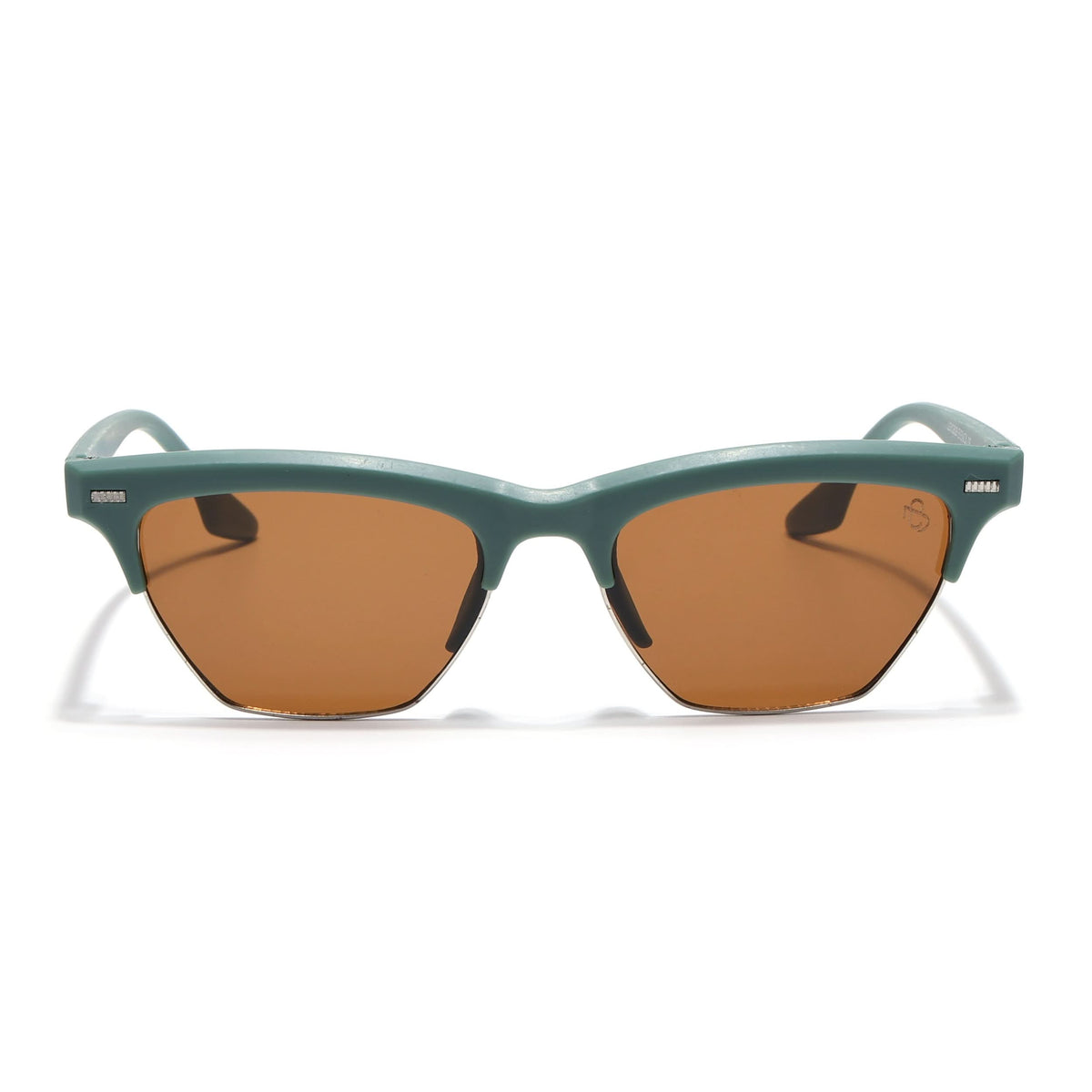 Eyejack Olive Half Rim Sunglasses for Women (2829CL1214)