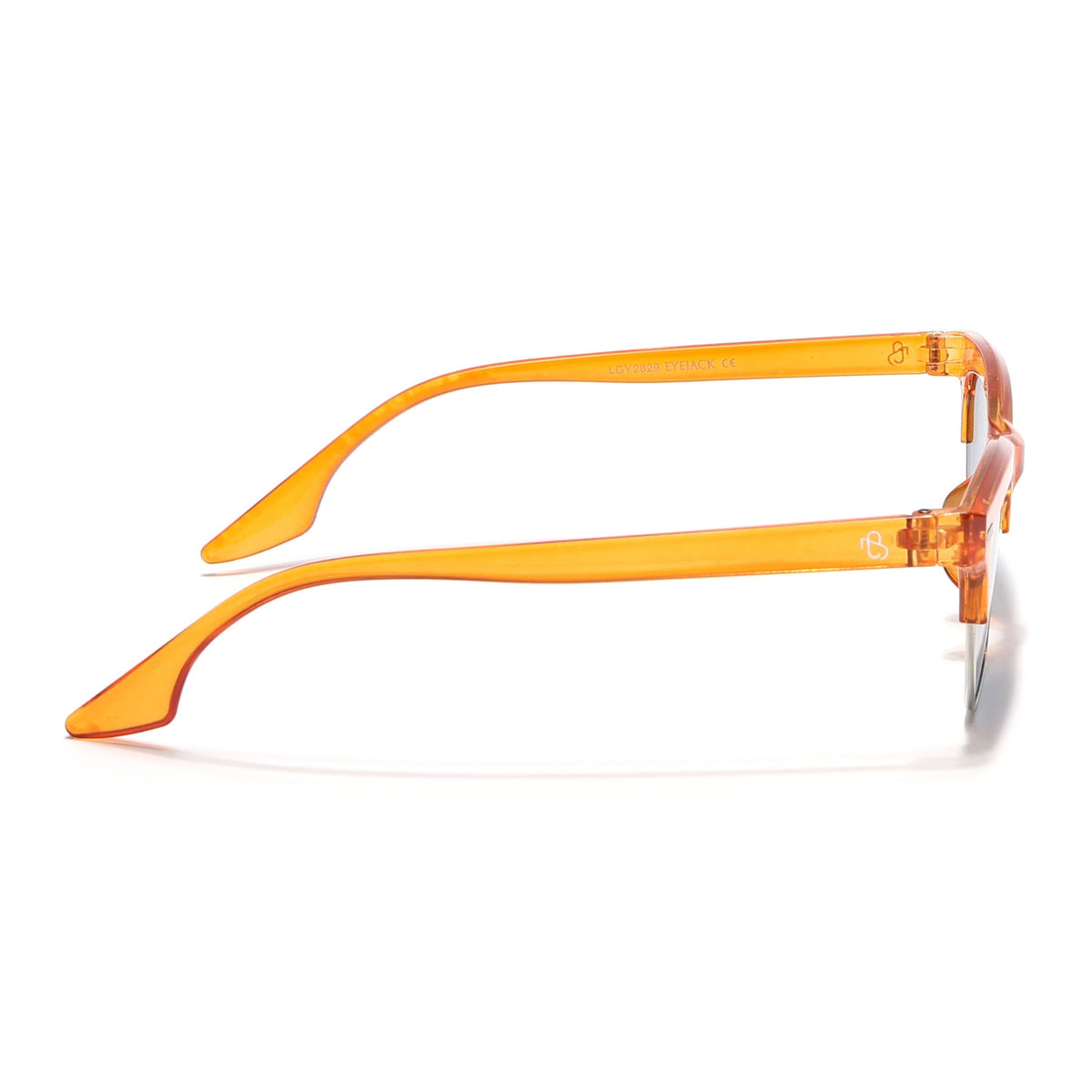 Eyejack Orange Half Rim Sunglasses for Women (2829CL1217)