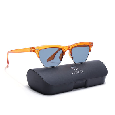 Eyejack Orange Half Rim Sunglasses for Women (2829CL1217)