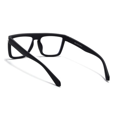 Eyejack Crossline Black Square Eyeglasses for Men & Women (2901FCL2081-C1)