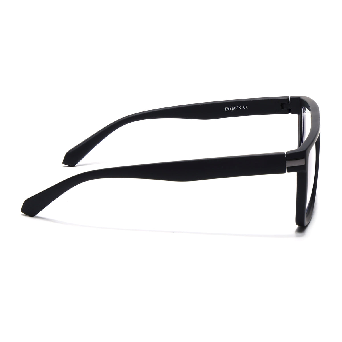 Eyejack Crossline Black Square Eyeglasses for Men & Women (2901FCL2081-C1)
