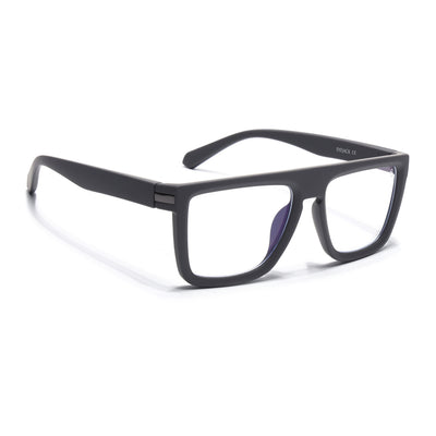 Eyejack Crossline Grey Square Eyeglasses for Men & Women (2901FCL2082-C2)