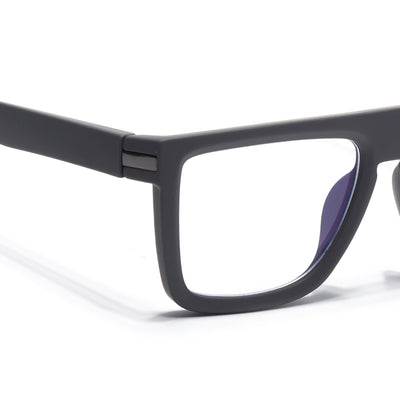 Eyejack Crossline Grey Square Eyeglasses for Men & Women (2901FCL2082-C2)