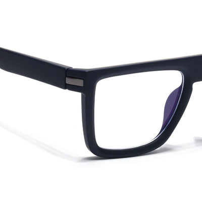 Eyejack Crossline Navy Blue Square Eyeglasses for Men & Women (2901FCL2083-C3)