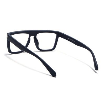 Eyejack Crossline Navy Blue Square Eyeglasses for Men & Women (2901FCL2083-C3)