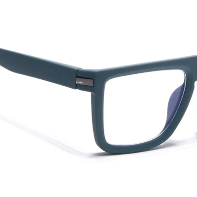 Eyejack Crossline Blue Square Eyeglasses for Men & Women (2901FCL2084-C4)